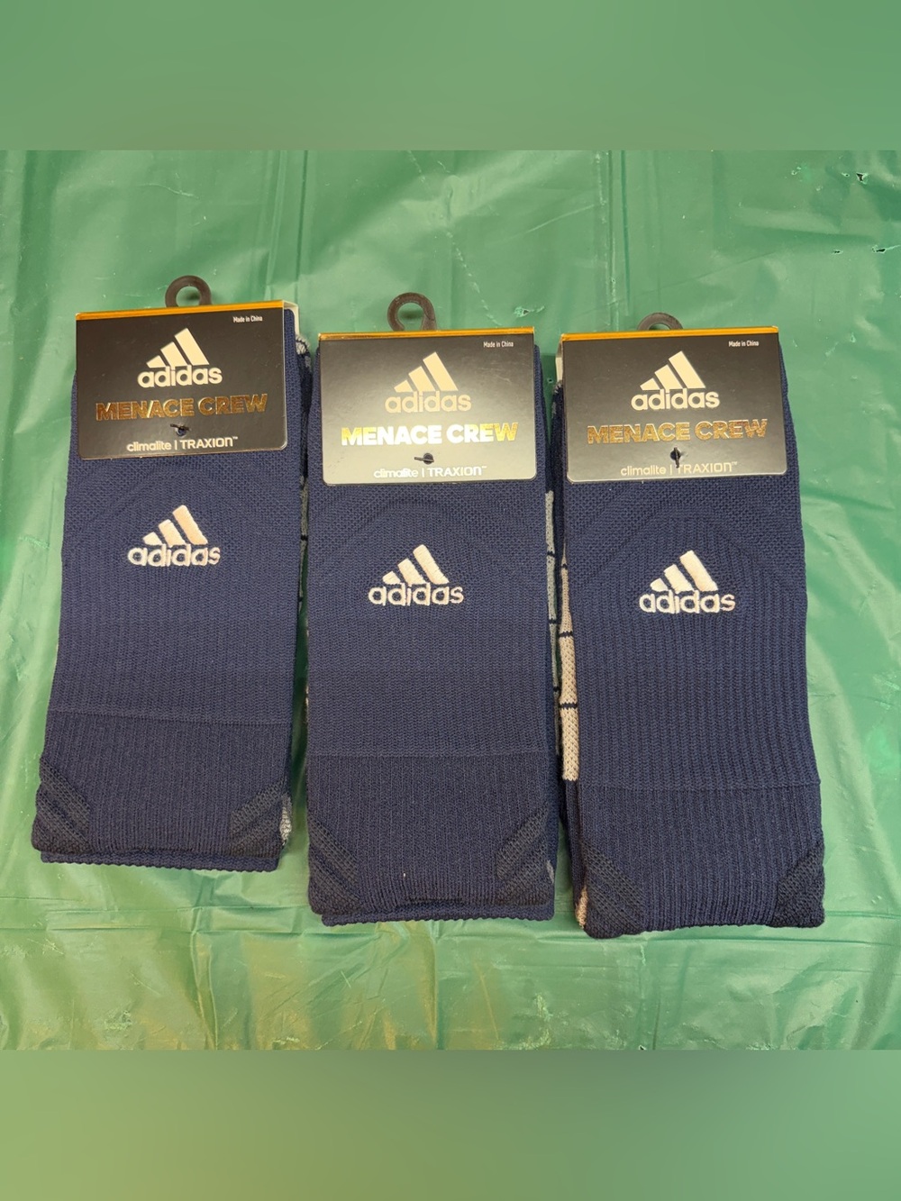 adidas Menace Crew Athletic Socks – Lot of 3 Pairs